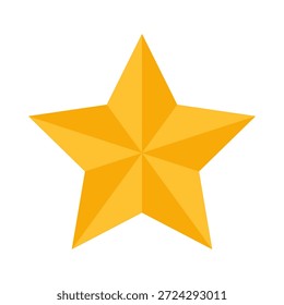 Gelbes Sternsymbol im flachen Vektorformat für die Bewertung