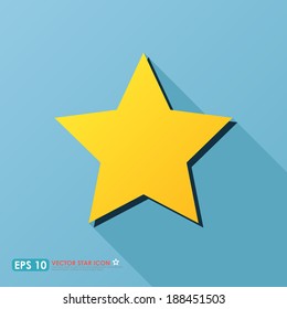 Yellow star icon on light blue background