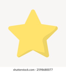 Yellow star icon on a light background. Simple star shapsimple illustration; graphic design; illustration; yellow background; highlights; star shape; star icon; favorite; purposes; graphic; mini