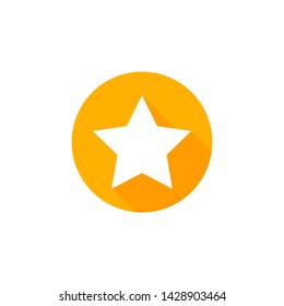 Yellow star icon simple icon vector illustration. Flat rating star symbol
