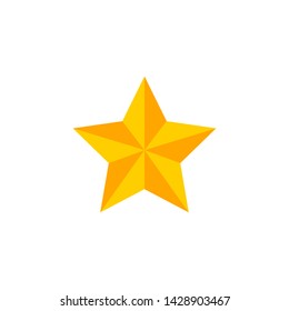 Yellow star icon simple icon vector illustration. Flat rating star symbol