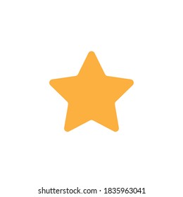 Yellow star icon vector. Classic rank isolated. Trendy flat favorite design. Star web site pictogram, mobile app. Logo illustration.