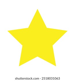 Yellow star icon vector illustration. Simple design. Isolated on a white background