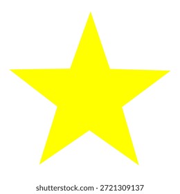 Ilustración vectorial de icono de estrella amarilla sobre fondo blanco