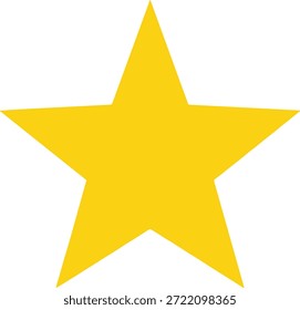 Ilustración vectorial de icono de estrella amarilla, forma de cinco puntas en diseño mínimo para calificaciónIlustración vectorial de icono de estrella amarilla, forma de cinco puntas en diseño mínimo para calificación