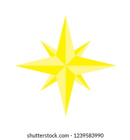 yellow star icon vector illustrator for gift wrapping Christmas Special, New Year isolated on white background.