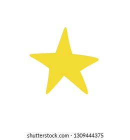 Yellow star icon vector. Star web site pictogram, mobile app. Logo illustration.