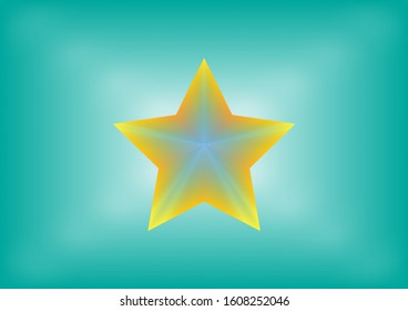 yellow star illustration like a starfruit cut