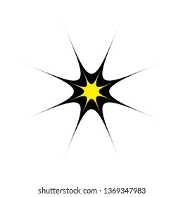 yellow star light vector logo icon design 