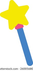 Yellow Star Magic Wand With Blue Handle
