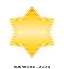 Yellow star on white background, vector eps10 illustration