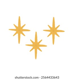Yellow Star Ornament Illustration | Christmas Decoration