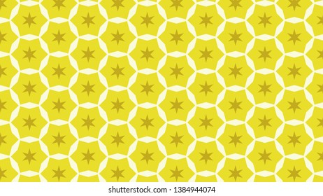 Yellow Star Pattern Background Vector