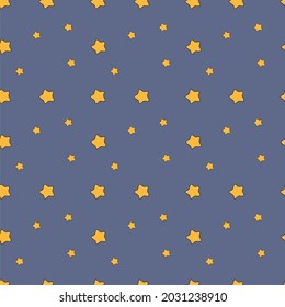 Yellow Star Pattern And Light Purple Background