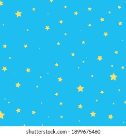 patrones de estrella amarilla en un vector de fondo azul