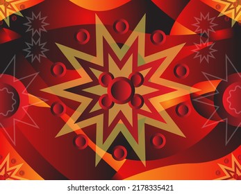 yellow star red gradient abstract background