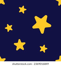 Forma de estrella amarilla en el vector de fondo azul oscuro sin inconvenientes
