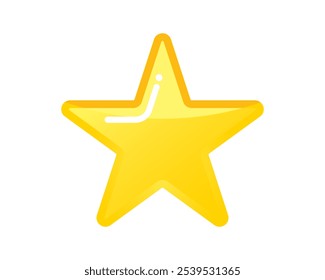 Yellow star symbol icon vector. Customer rating feedback. Feedback, quality, best, review, star, rank, rate. Can use for infographic, banner, poster, web design. Vector isolated on white background.