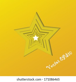Yellow star vector
