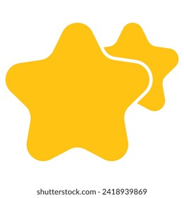 Vector de estrella amarilla. icono de estrella dorada sobre fondo blanco, eps 10