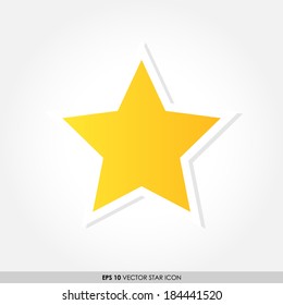 Yellow Star Vector Icon