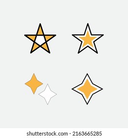 archivo de icono del vector de estrella amarilla