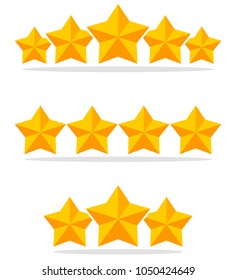 Yellow star vector icon, flat rank, web symbol. Rating Review icon