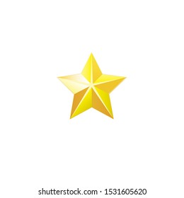 Yellow star vector icon illustration