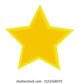 Yellow star vector. Vector illustration.