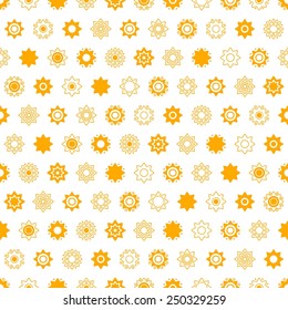 yellow star vector seamless pattern