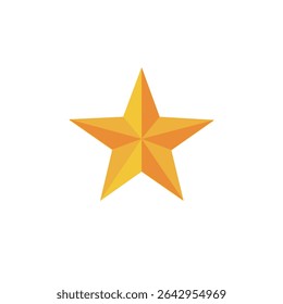 Vector amarillo de la estrella, estrellas en el fondo blanco