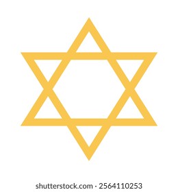 A yellow star with a white background. The star is a symbol of the Jewish faith. The yellow color of the star is bright and cheerful, while the white background provides a clean and simple contrast