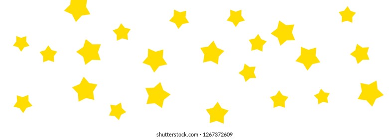 Yellow stars background vector banner useful for cards, design, decoration, fabric and paper prints, advertising.