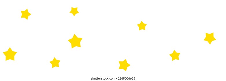 Yellow stars background vector banner useful for cards, design, decoration, fabric and paper prints, advertising.