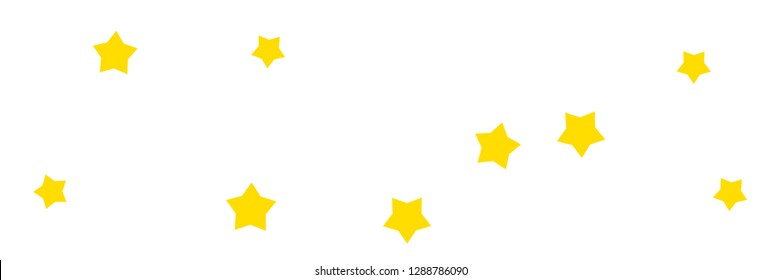 Yellow stars background vector banner useful for cards, design, decoration, fabric and paper prints, advertising.
