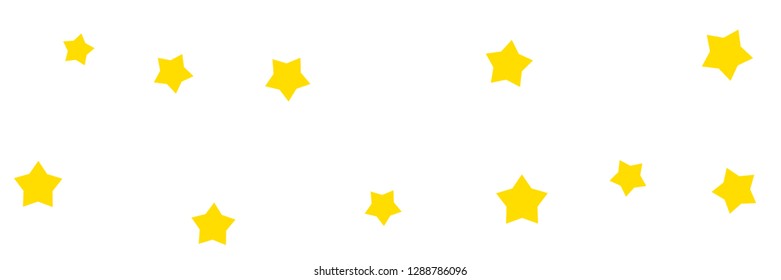 Yellow stars background vector banner useful for cards, design, decoration, fabric and paper prints, advertising.