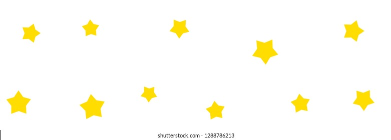 Yellow stars background vector banner useful for cards, design, decoration, fabric and paper prints, advertising.