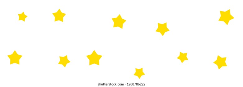 Yellow stars background vector banner useful for cards, design, decoration, fabric and paper prints, advertising.