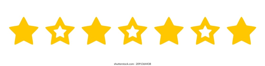 Yellow stars icons border. Vector illustration