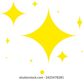 iconos de estrellas amarillas, efectos vectoriales