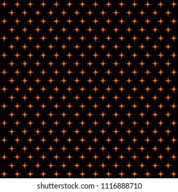 Yellow stars on black background. Vector Illustration.