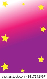 yellow stars on a purple pink background soft gradient