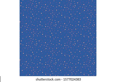 Yellow Stars Pattern on Blue Flat Background