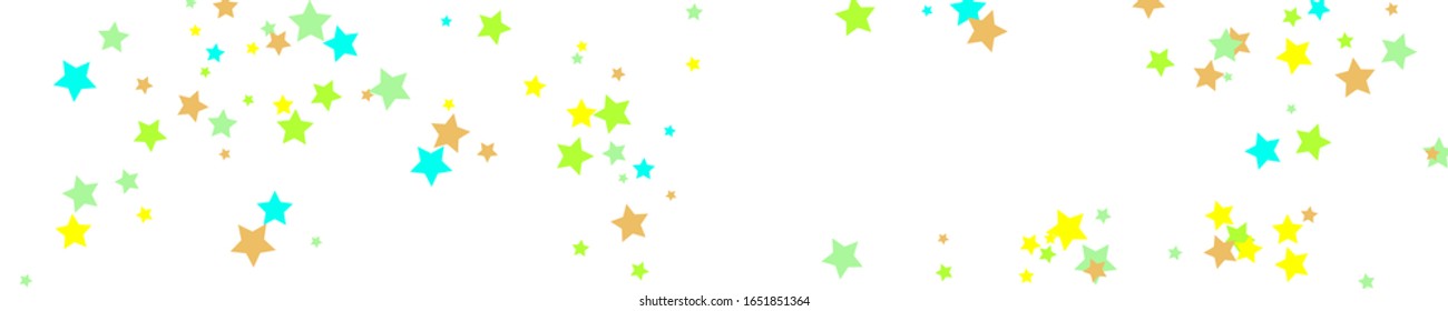 Yellow Stars Poster. Brown Texture Greeting. Orange Confetti Invitation. Gold Starry Isolated. Summer Cosmos. Christmas Invitation. Sparkling Banner. Celebration Anniversary. 