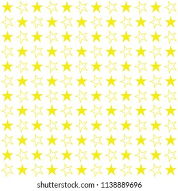 Yellow stars seamless pattern, yellow stars vector illustration