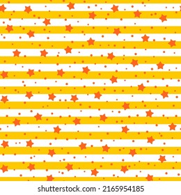 Yellow stars and stripes seamless pattern.