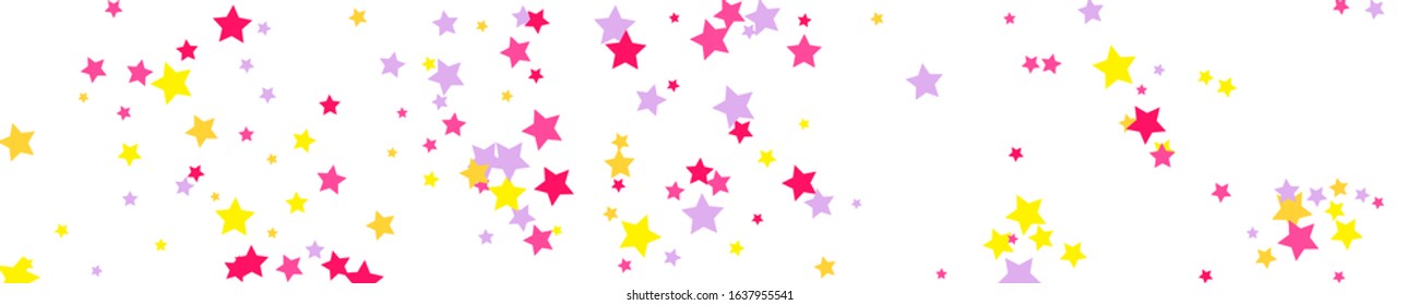 Yellow Stars Wallpaper. Purple Texture Gift. Pink Confetti Poster. Golden Starry Design. Summer Design. Christmas Anniversary. Sparkling Anniversary. Celebration Sky.