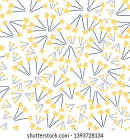 yellow stars with white background vector seamless pattern - Great for wallpaper,backgrounds,gifs,surface pattern design,packaging design projects, stationary,fabric
