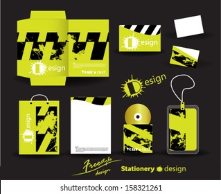 Yellow stationery design