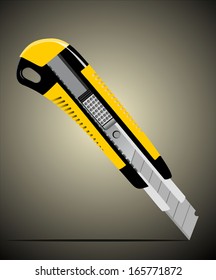 The yellow stationery knife